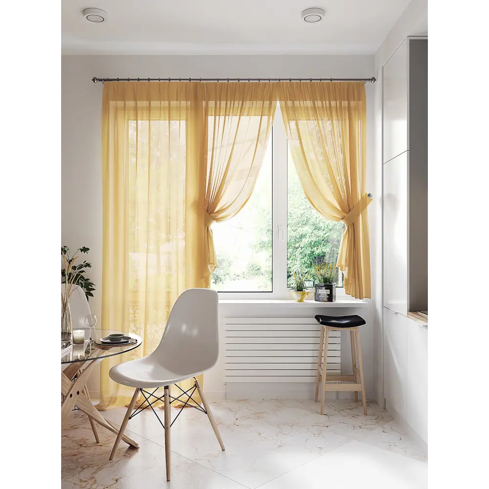 Фото 4 Тюль на ленте At Home Лурано 150x290 см вуаль цвет бежевый AA206724-290