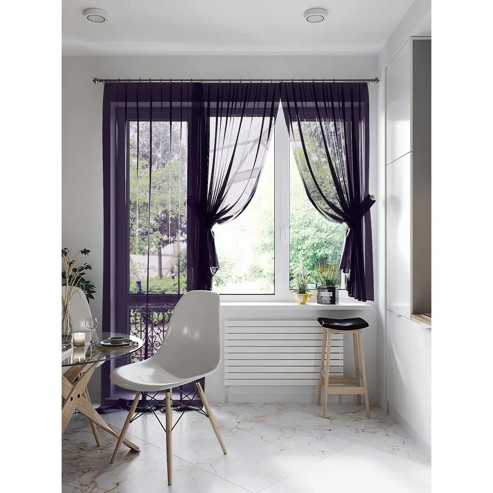 Фото 4 Тюль на ленте At Home Лурано 150x290 см вуаль цвет фиолетовый AA206737-290 Фото 4 Тюль на ленте At Home Лурано 150x290 см вуаль цвет фиолетовый AA206737-290