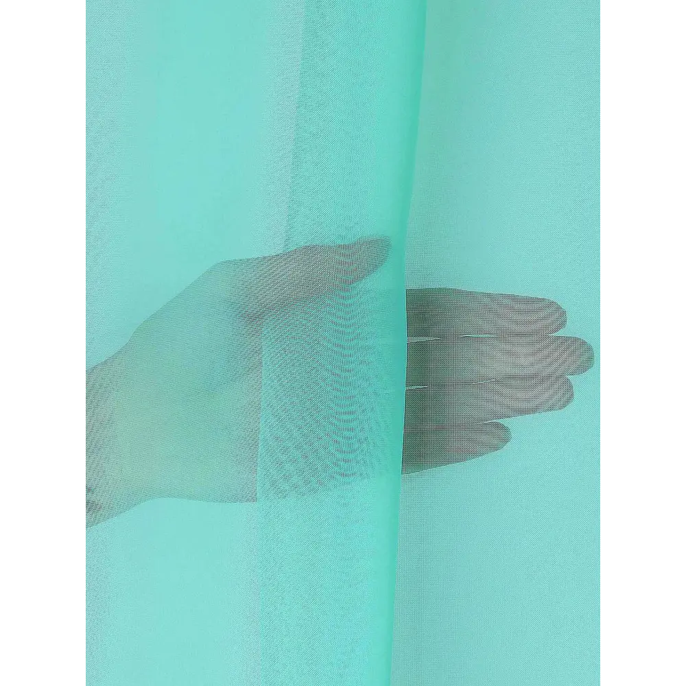 Фото 4 Тюль на ленте At Home Шеврин 145x175 см вуаль цвет бирюзовый AA207160 Фото 4 Тюль на ленте At Home Шеврин 145x175 см вуаль цвет бирюзовый AA207160