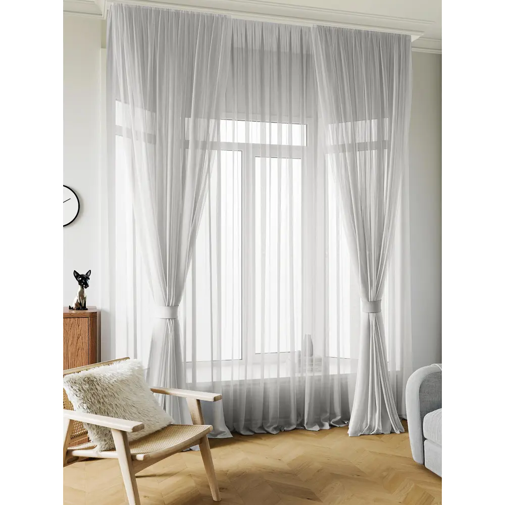Фото 2 Тюль на ленте At Home Аруфина-16 500x300 см вуаль цвет серый AA218016-300 Фото 2 Тюль на ленте At Home Аруфина-16 500x300 см вуаль цвет серый AA218016-300