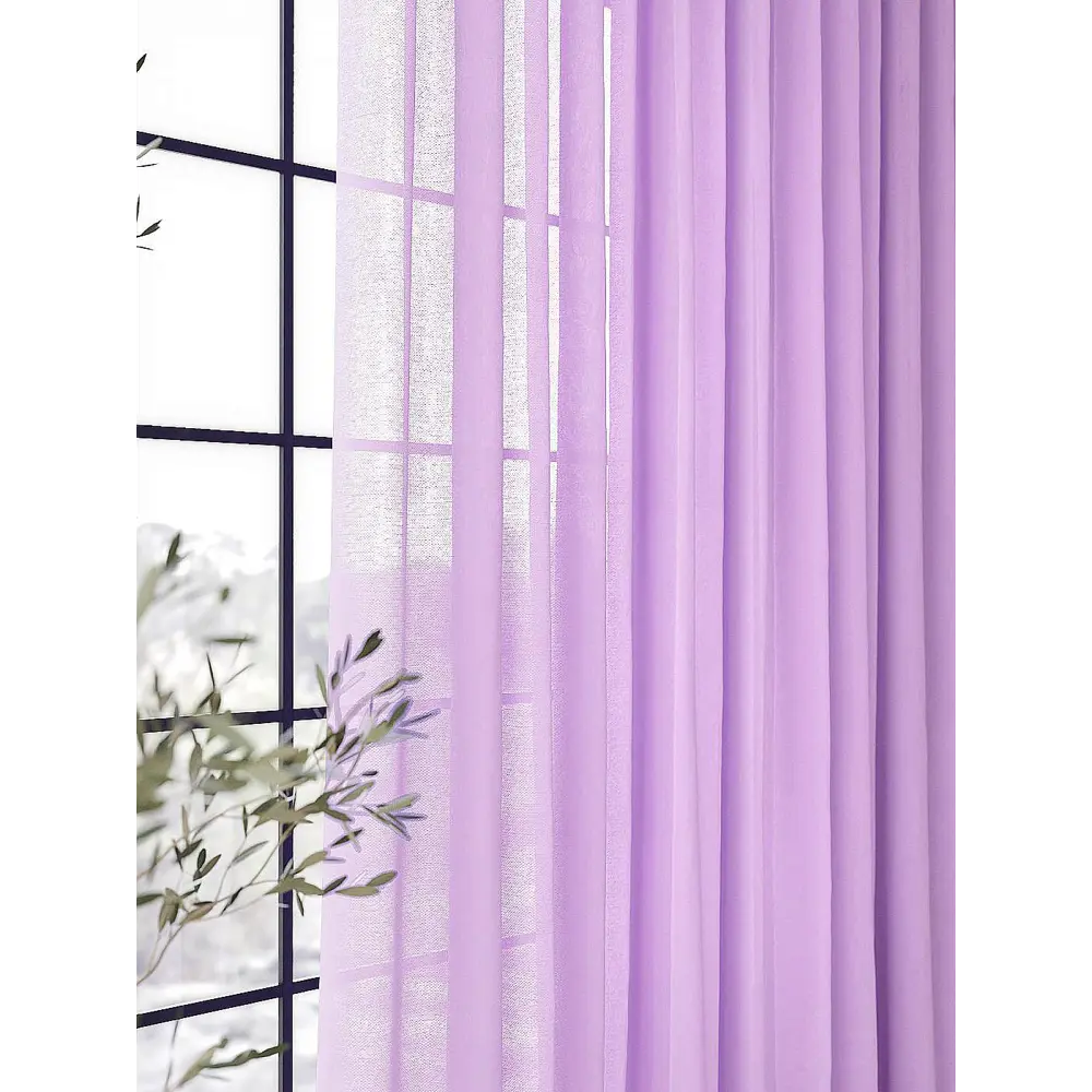 Фото 5 Тюль на ленте Helga Велито 300x280 см вуаль цвет фиолетовый HH122872 Фото 5 Тюль на ленте Helga Велито 300x280 см вуаль цвет фиолетовый HH122872