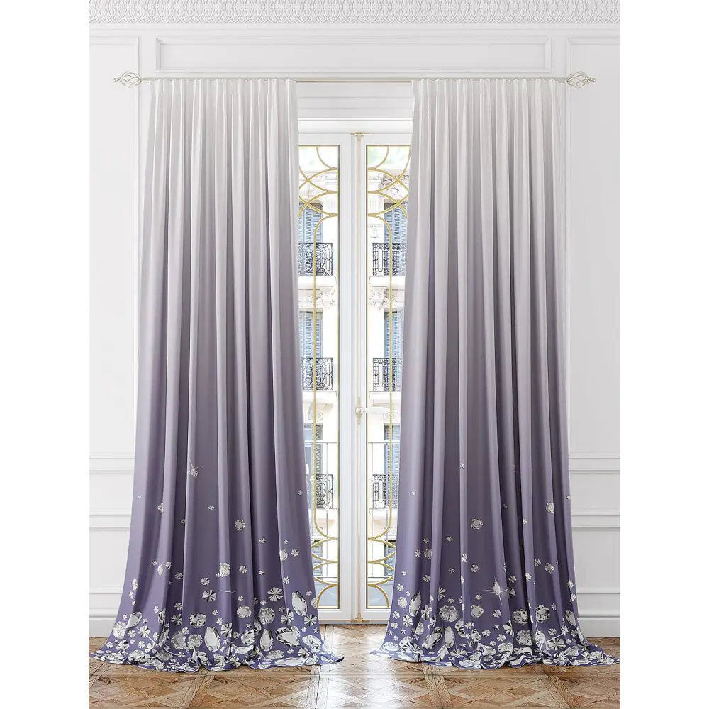 Фото Комплект штор на ленте At Home Мариолс 150x280 см габардин цвет черный/фиолетовый AA952184 Фото Комплект штор на ленте At Home Мариолс 150x280 см габардин цвет черный/фиолетовый AA952184