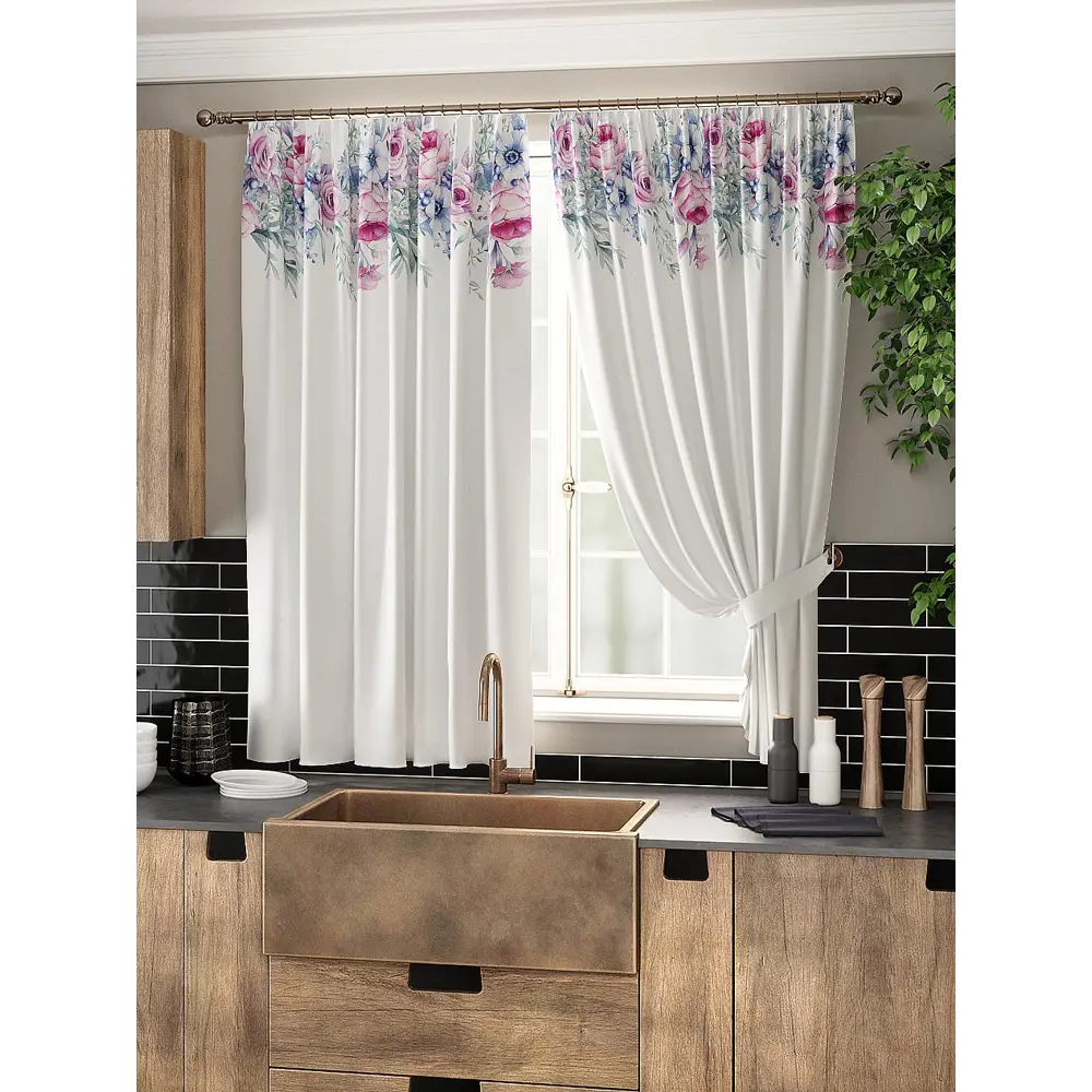 Фото Комплект штор на ленте At Home Сивиор 150x180 см габардин цвет синий/розовый/голубой/зеленый/фиолетовый AA961111 Фото Комплект штор на ленте At Home Сивиор 150x180 см габардин цвет синий/розовый/голубой/зеленый/фиолетовый AA961111