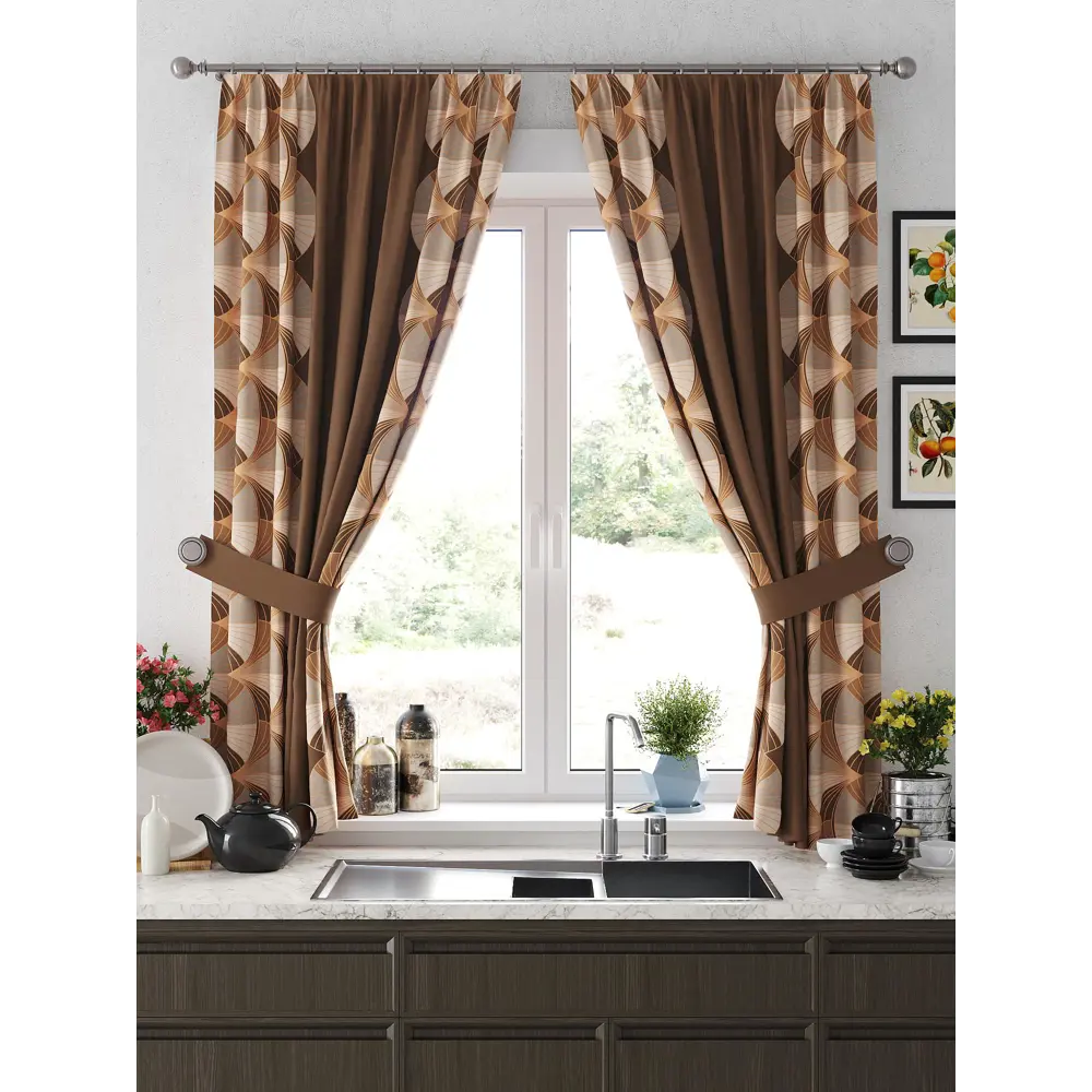 Фото 4 Комплект штор на ленте At Home Менкирс 150x180 см габардин цвет бежевый AA925647 Фото 4 Комплект штор на ленте At Home Менкирс 150x180 см габардин цвет бежевый AA925647