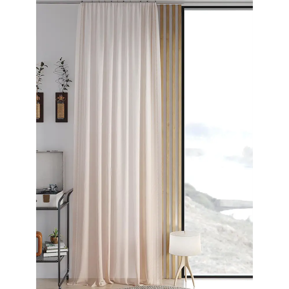 Фото Тюль на ленте At Home Мирнтирс 150x260 см вуаль цвет розовый AA542004 Фото Тюль на ленте At Home Мирнтирс 150x260 см вуаль цвет розовый AA542004