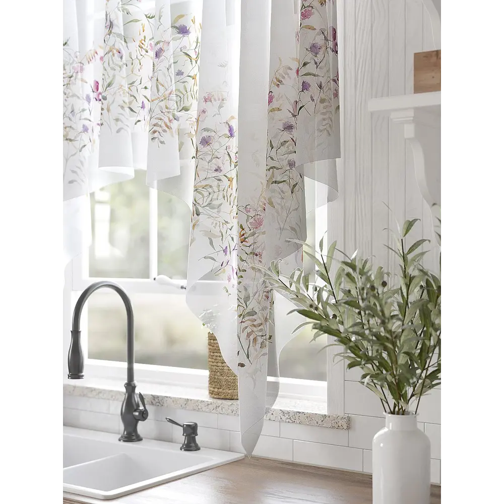 Фото 3 Тюль на ленте At Home Амонгвирс 200x145 см вуаль цвет бежевый/коричневый/розовый/зеленый AA534024 Фото 3 Тюль на ленте At Home Амонгвирс 200x145 см вуаль цвет бежевый/коричневый/розовый/зеленый AA534024