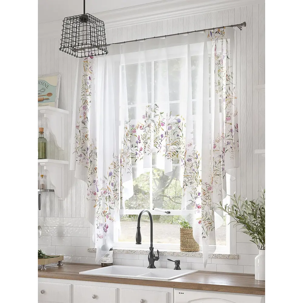 Фото Тюль на ленте At Home Амонгвирс 200x145 см вуаль цвет бежевый/коричневый/розовый/зеленый AA534024 Фото Тюль на ленте At Home Амонгвирс 200x145 см вуаль цвет бежевый/коричневый/розовый/зеленый AA534024