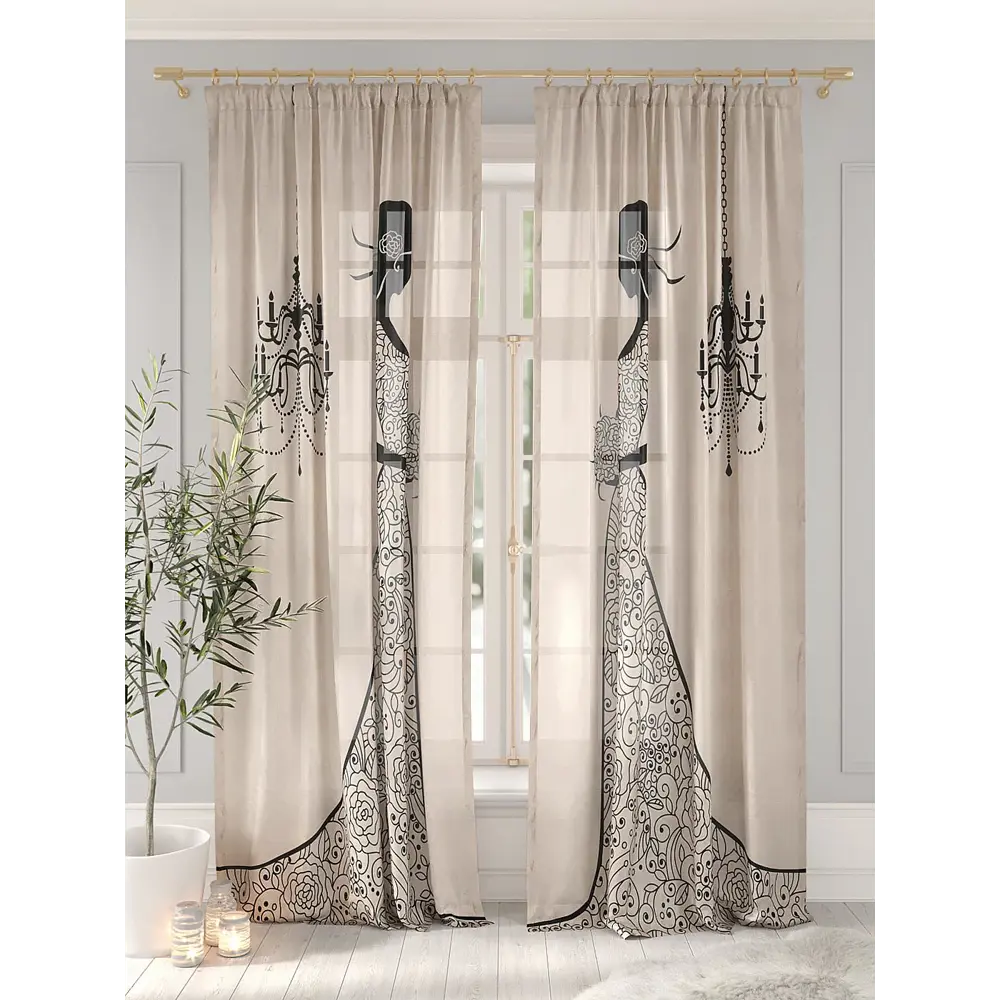 Фото 2 Тюль на ленте At Home Риклос 150x260 см вуаль цвет черный AA970151 Фото 2 Тюль на ленте At Home Риклос 150x260 см вуаль цвет черный AA970151