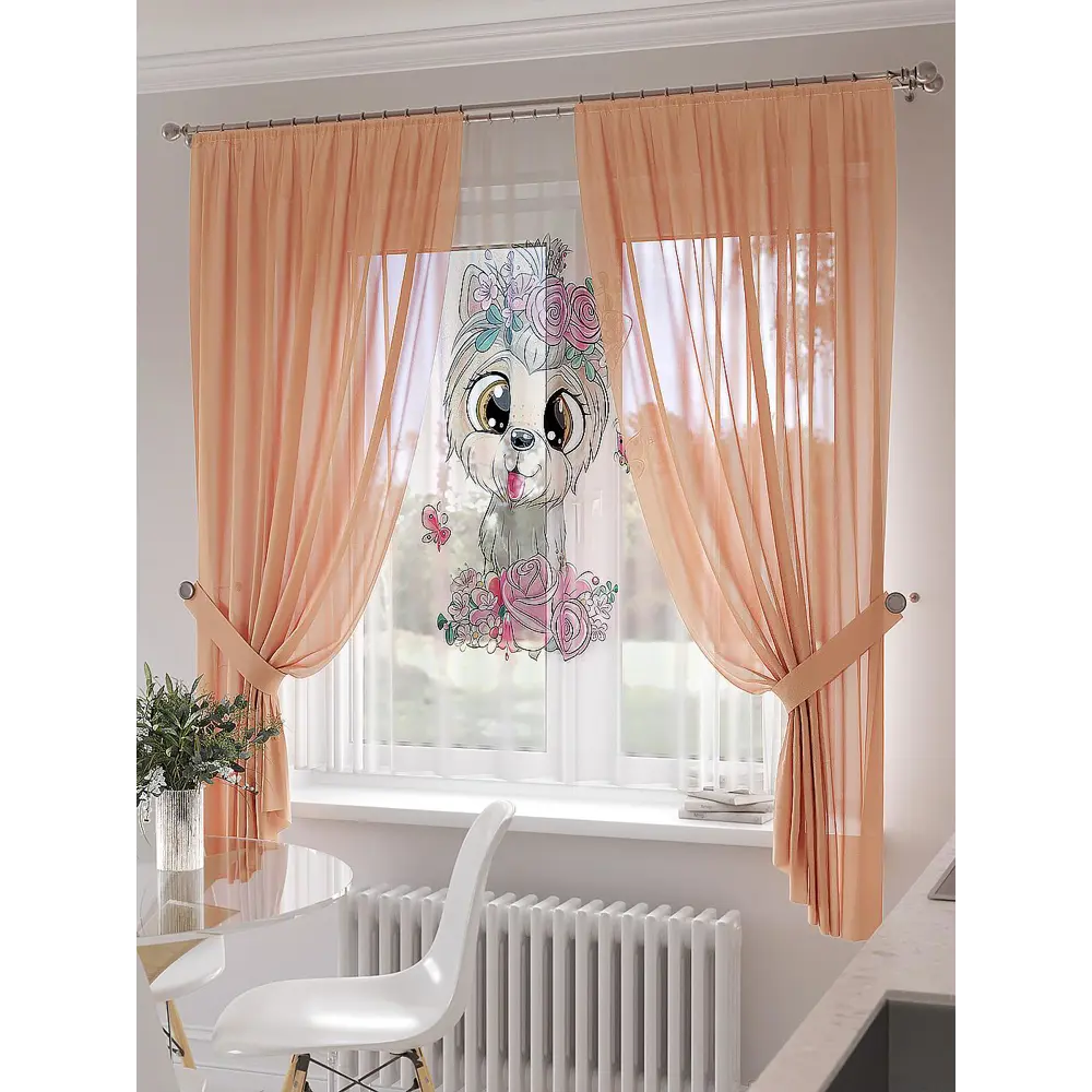 Фото 3 Тюль на ленте At Home Лирсинтес 145x180 см вуаль цвет бежевый/коричневый/черный/зеленый AA550095 Фото 3 Тюль на ленте At Home Лирсинтес 145x180 см вуаль цвет бежевый/коричневый/черный/зеленый AA550095