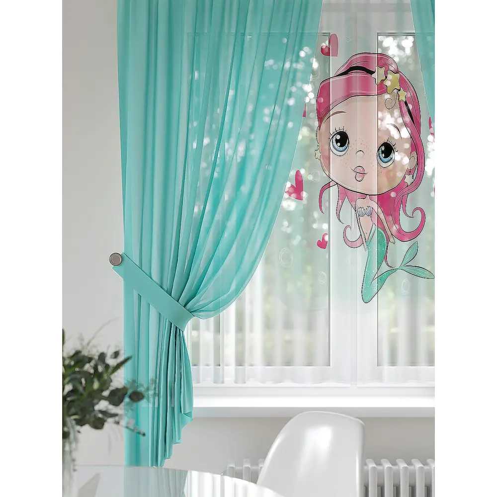 Фото 2 Тюль на ленте At Home Мокенвис 145x180 см вуаль цвет белый/черный/бирюзовый/фиолетовый AA550188 Фото 2 Тюль на ленте At Home Мокенвис 145x180 см вуаль цвет белый/черный/бирюзовый/фиолетовый AA550188