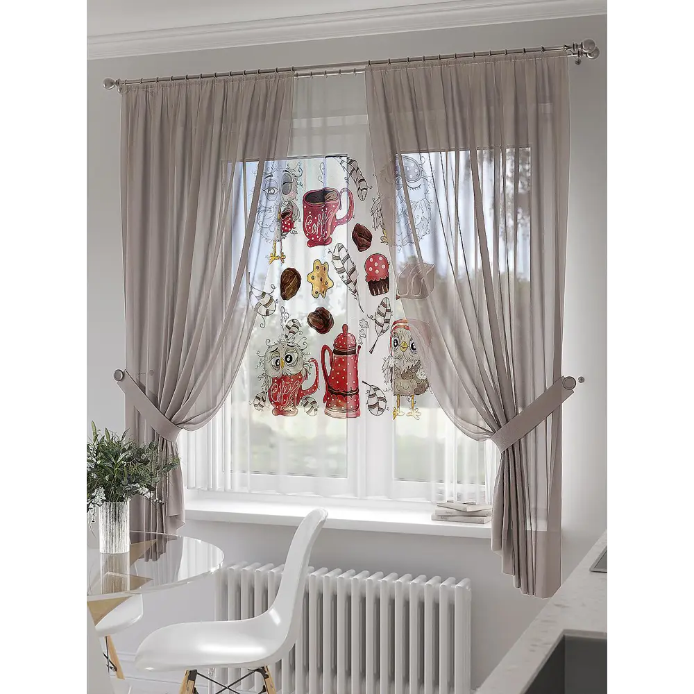 Фото 3 Тюль на ленте At Home Локнитс 145x180 см вуаль цвет серебристый/оранжевый/черный/золотой AA550141 Фото 3 Тюль на ленте At Home Локнитс 145x180 см вуаль цвет серебристый/оранжевый/черный/золотой AA550141