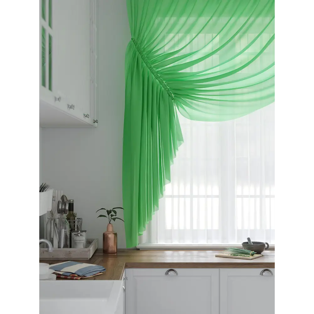 Фото 3 Тюль на ленте At Home Лолиф 300x180 см вуаль цвет белый AA206883 Фото 3 Тюль на ленте At Home Лолиф 300x180 см вуаль цвет белый AA206883