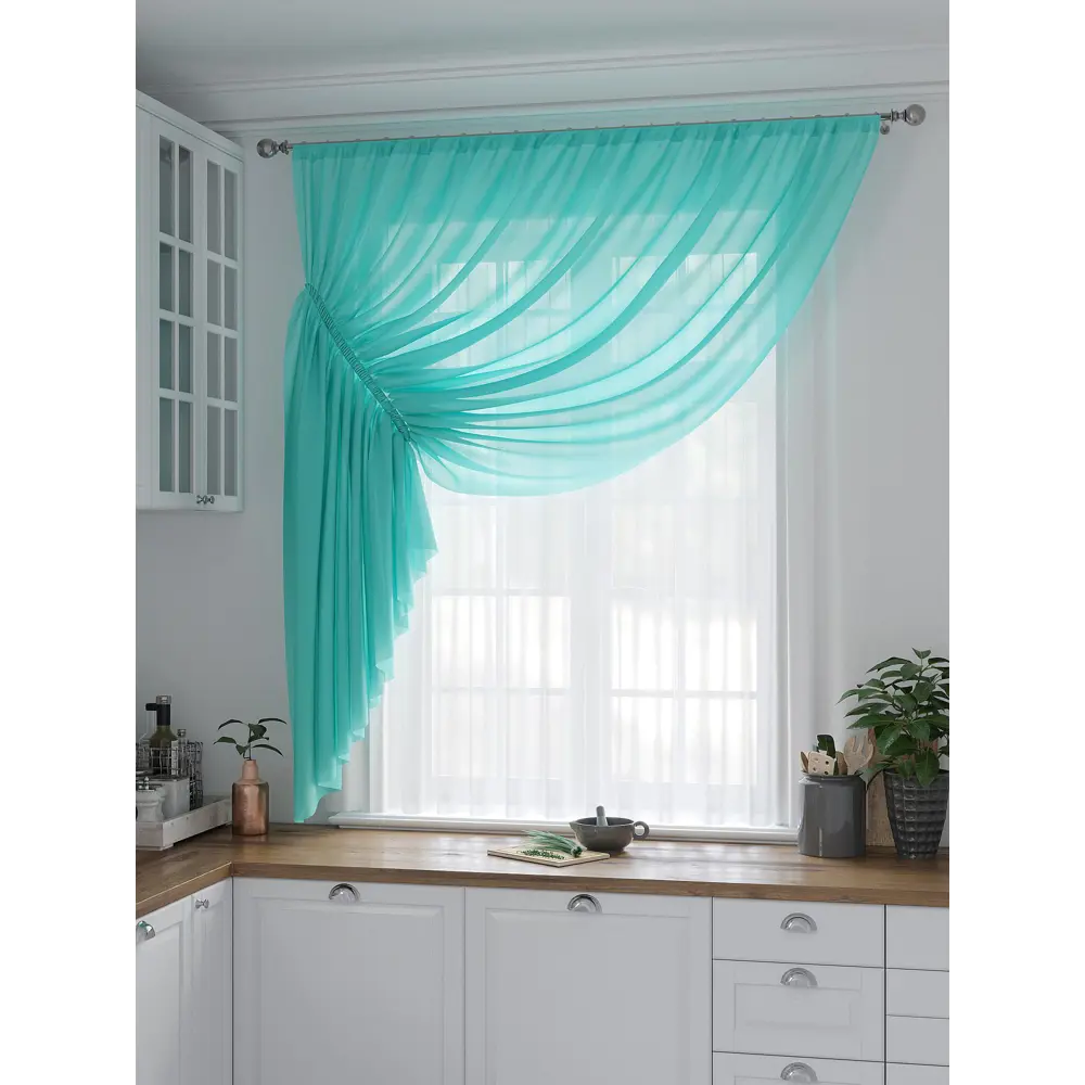 Фото 2 Тюль на ленте At Home Лолиф 300x180 см вуаль цвет белый AA206882 Фото 2 Тюль на ленте At Home Лолиф 300x180 см вуаль цвет белый AA206882