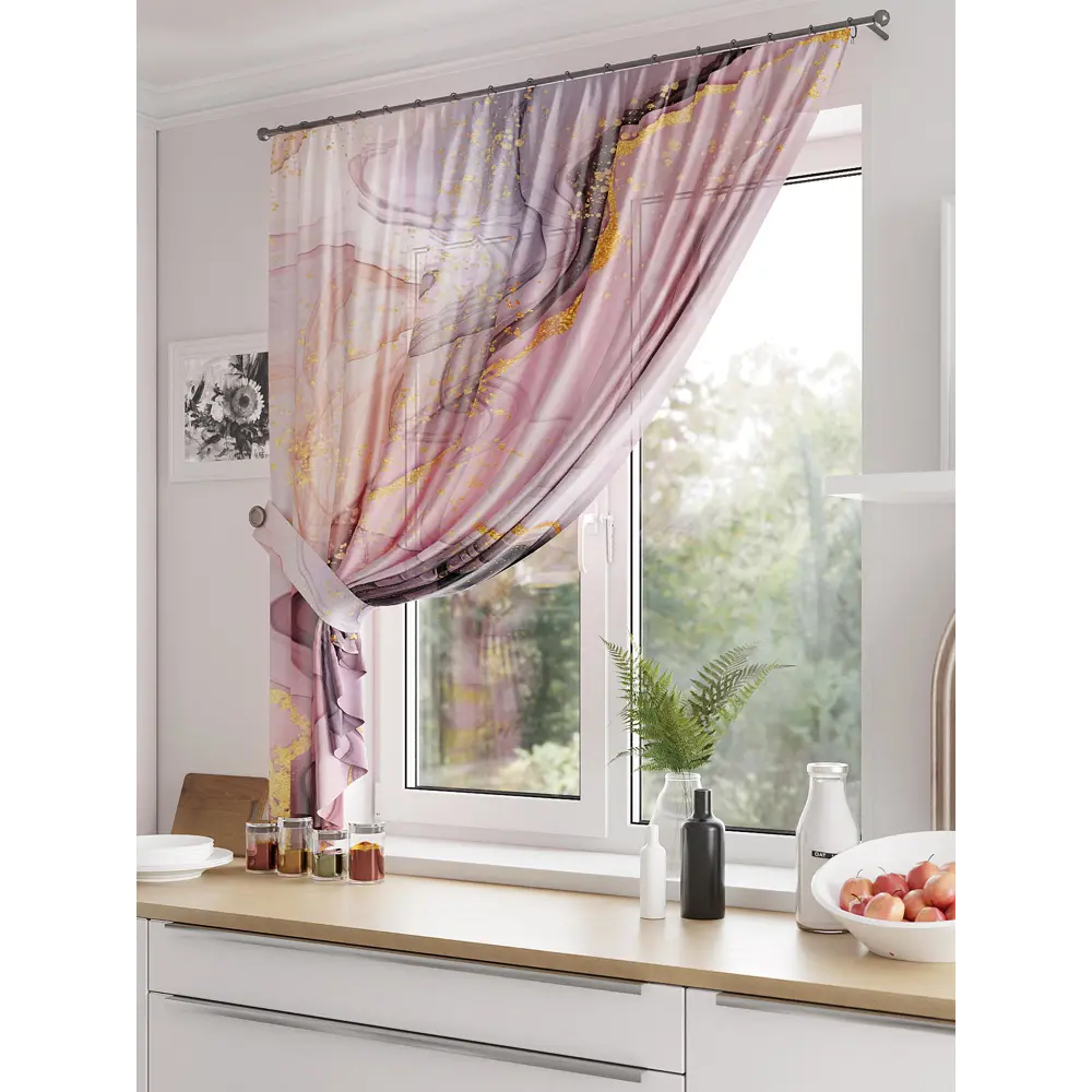 Фото 2 Тюль на ленте At Home Мерленис 150x180 см вуаль цвет фиолетовый/золотой AA519073 Фото 2 Тюль на ленте At Home Мерленис 150x180 см вуаль цвет фиолетовый/золотой AA519073