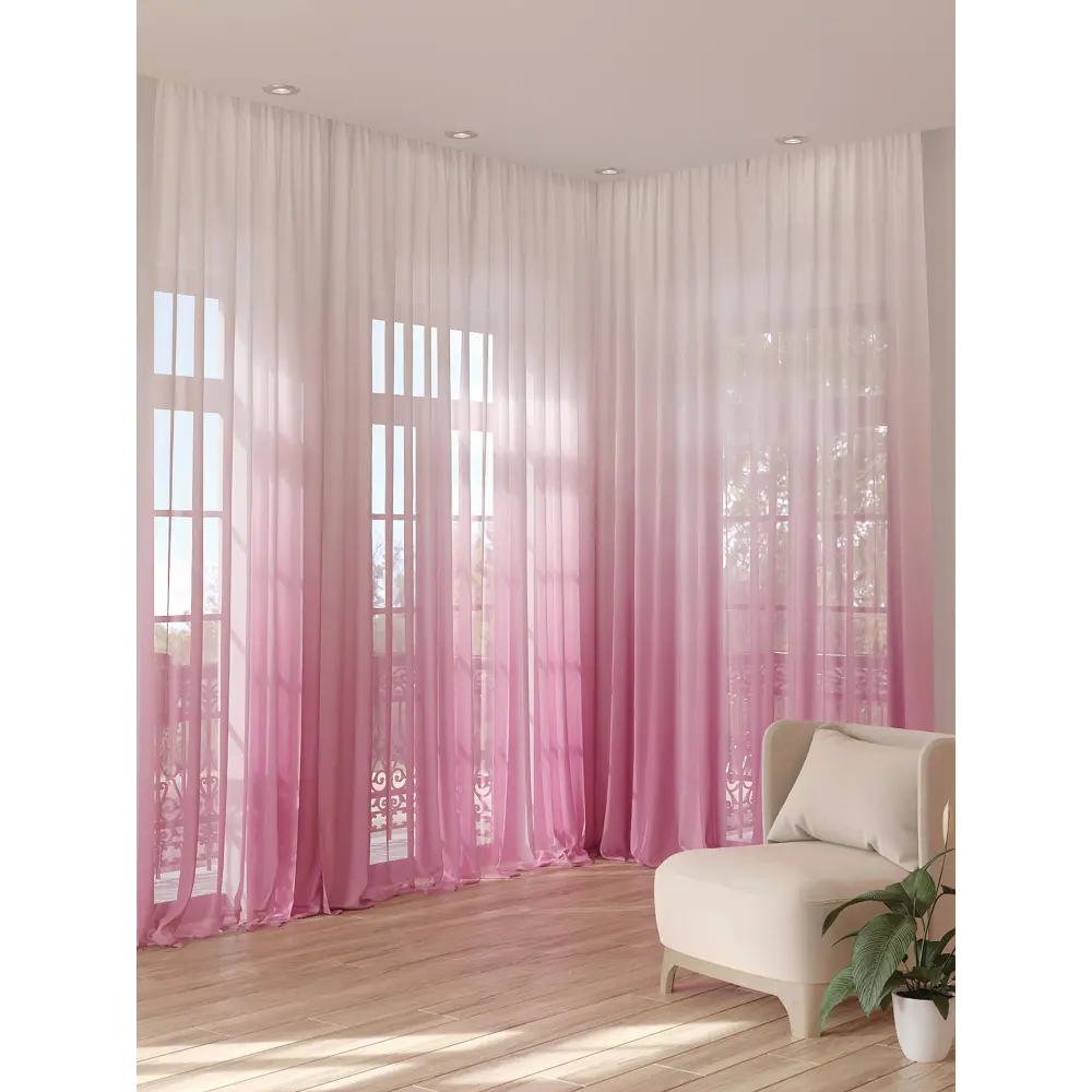 Фото 3 Тюль на ленте At Home Ломиргорс 150x280 см вуаль цвет белый AA974212 Фото 3 Тюль на ленте At Home Ломиргорс 150x280 см вуаль цвет белый AA974212