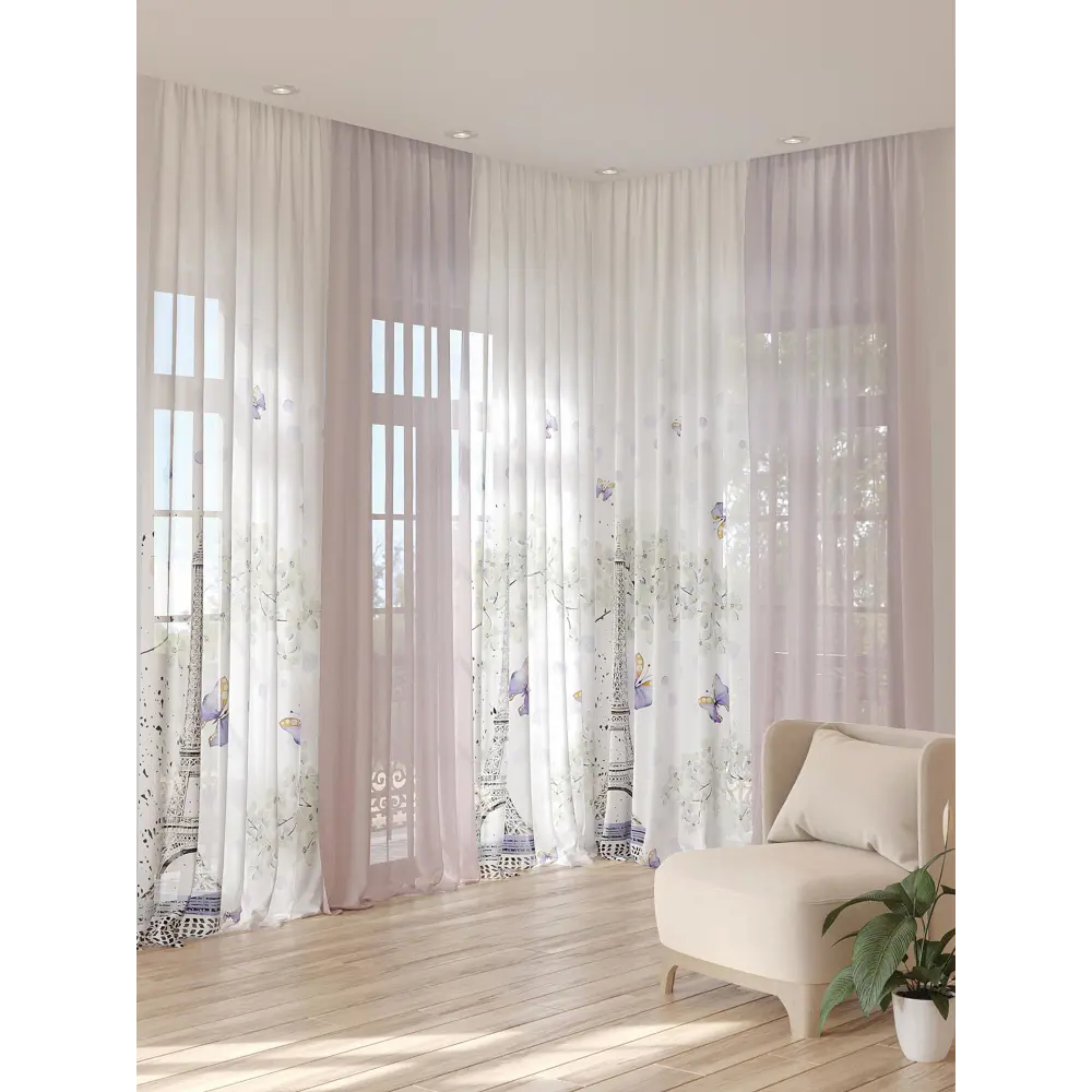 Фото 3 Тюль на ленте At Home Саминкорс 150x280 см вуаль цвет серый AA974230 Фото 3 Тюль на ленте At Home Саминкорс 150x280 см вуаль цвет серый AA974230