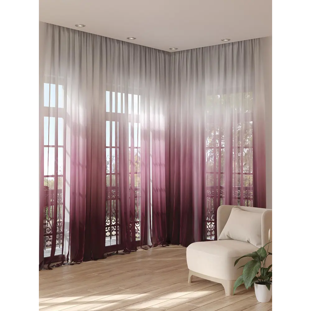 Фото 3 Тюль на ленте At Home Ликанмир 150x280 см вуаль цвет белый AA974188 Фото 3 Тюль на ленте At Home Ликанмир 150x280 см вуаль цвет белый AA974188