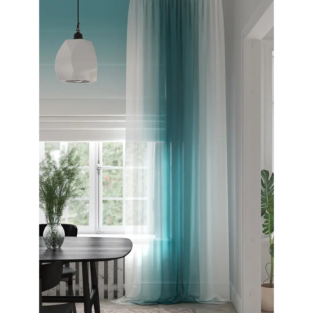 Фото 4 Тюль на ленте At Home Канмиролс 150x280 см вуаль цвет бирюзовый AA974186 Фото 4 Тюль на ленте At Home Канмиролс 150x280 см вуаль цвет бирюзовый AA974186