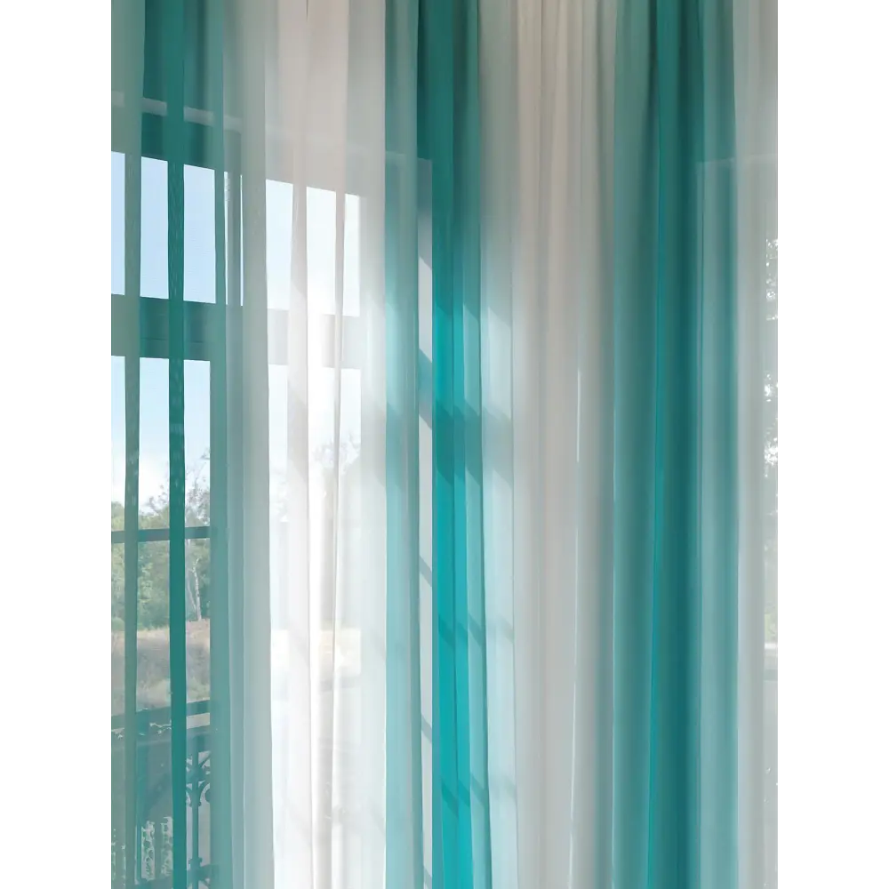 Фото 2 Тюль на ленте At Home Канмиролс 150x280 см вуаль цвет бирюзовый AA974186 Фото 2 Тюль на ленте At Home Канмиролс 150x280 см вуаль цвет бирюзовый AA974186