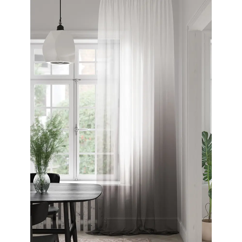 Фото Тюль на ленте At Home Минорфис 150x280 см вуаль цвет серый AA974334 Фото Тюль на ленте At Home Минорфис 150x280 см вуаль цвет серый AA974334