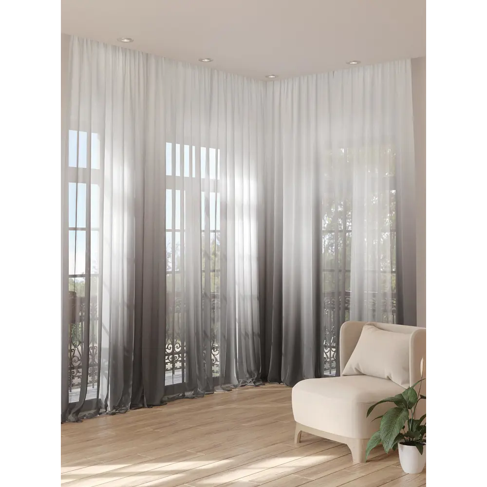 Фото 3 Тюль на ленте At Home Минорфис 150x280 см вуаль цвет серый AA974334 Фото 3 Тюль на ленте At Home Минорфис 150x280 см вуаль цвет серый AA974334