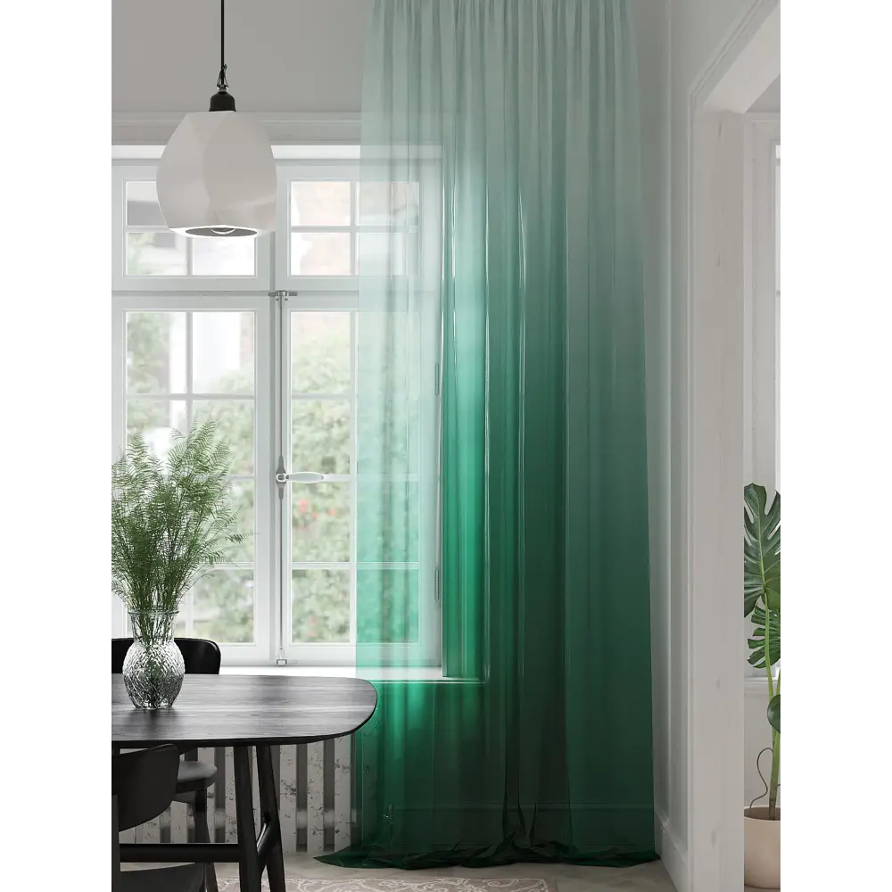 Фото Тюль на ленте At Home Ланефико 150x280 см вуаль цвет бирюзовый AA974330 Фото Тюль на ленте At Home Ланефико 150x280 см вуаль цвет бирюзовый AA974330