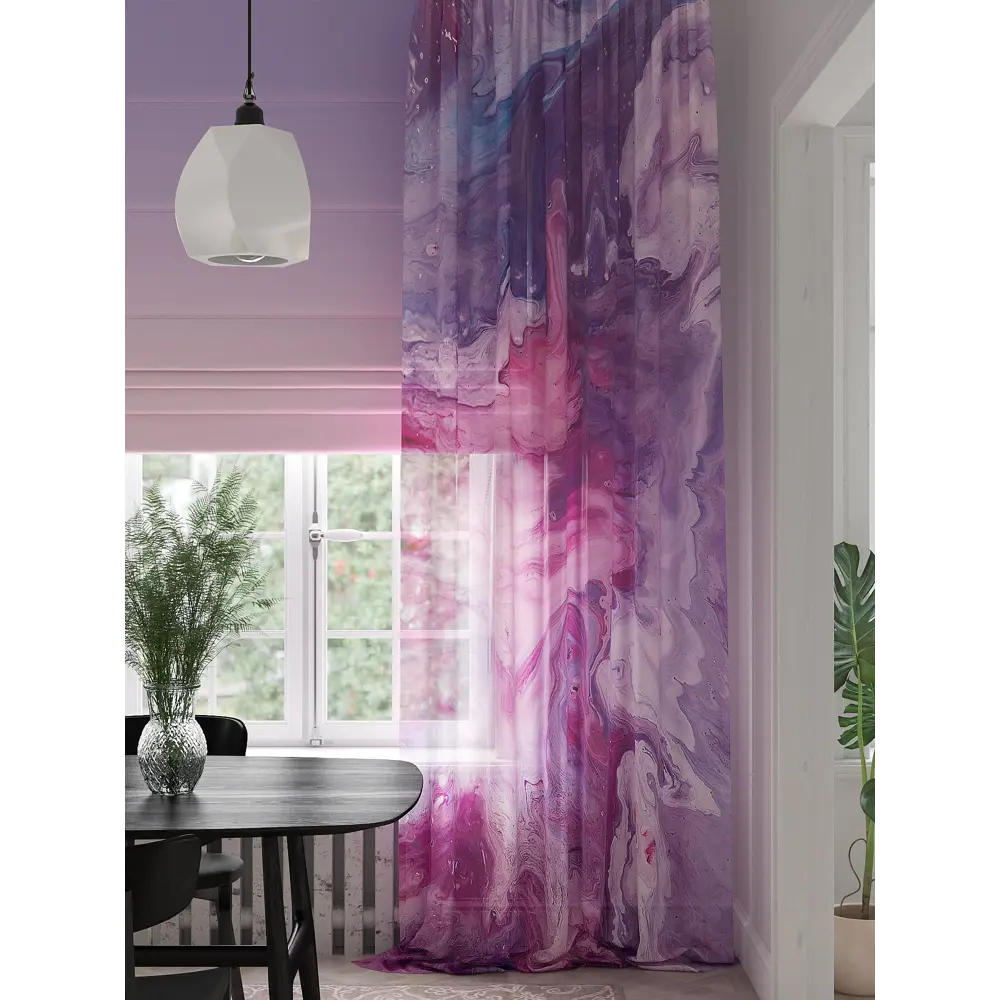 Фото 4 Тюль на ленте At Home Скаминерс 150x280 см вуаль цвет розовый/фиолетовый AA974272 Фото 4 Тюль на ленте At Home Скаминерс 150x280 см вуаль цвет розовый/фиолетовый AA974272