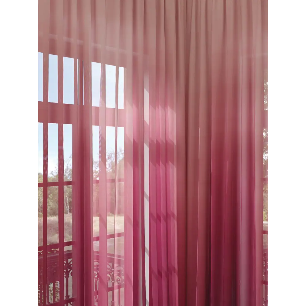 Фото 2 Тюль на ленте At Home Лортеникс 150x280 см вуаль цвет розовый AA974332 Фото 2 Тюль на ленте At Home Лортеникс 150x280 см вуаль цвет розовый AA974332