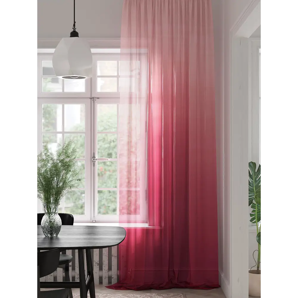 Фото Тюль на ленте At Home Лортеникс 150x280 см вуаль цвет розовый AA974332 Фото Тюль на ленте At Home Лортеникс 150x280 см вуаль цвет розовый AA974332