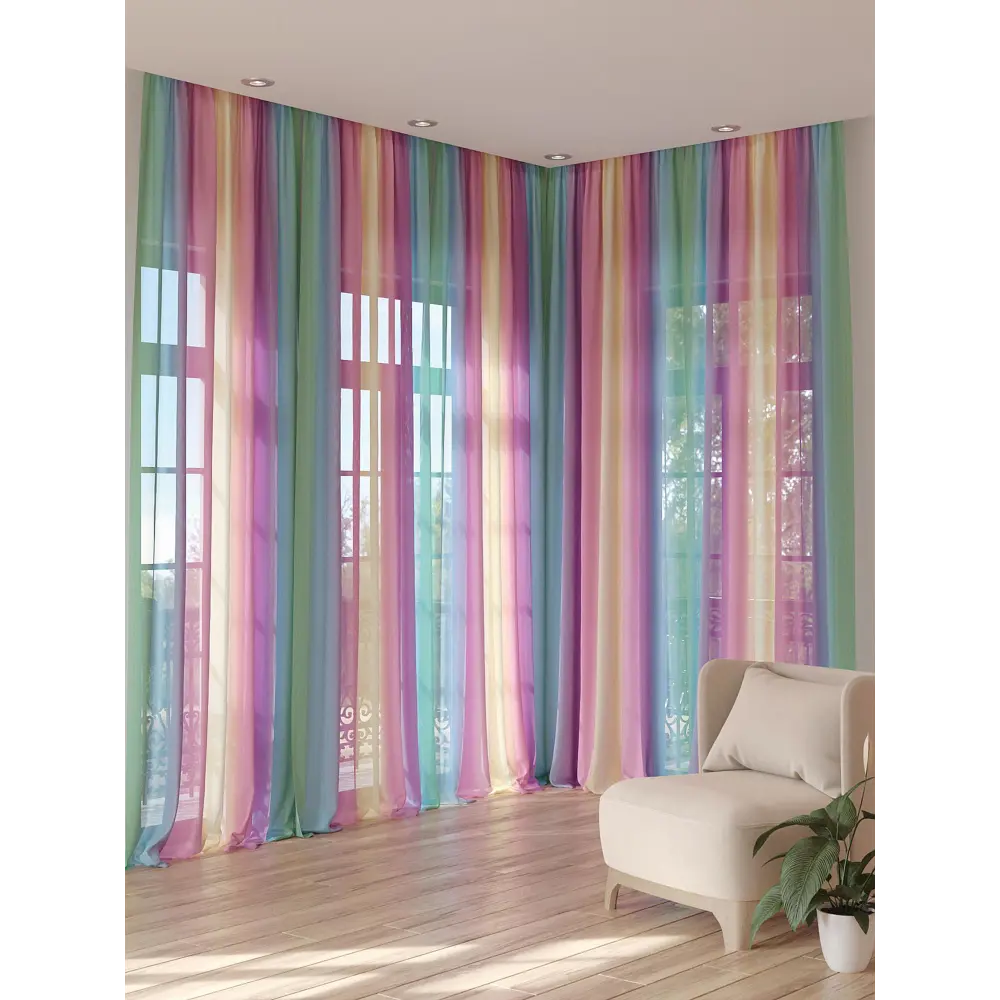 Фото 3 Тюль на ленте At Home Литенрос 150x280 см вуаль цвет бирюзовый AA974329 Фото 3 Тюль на ленте At Home Литенрос 150x280 см вуаль цвет бирюзовый AA974329