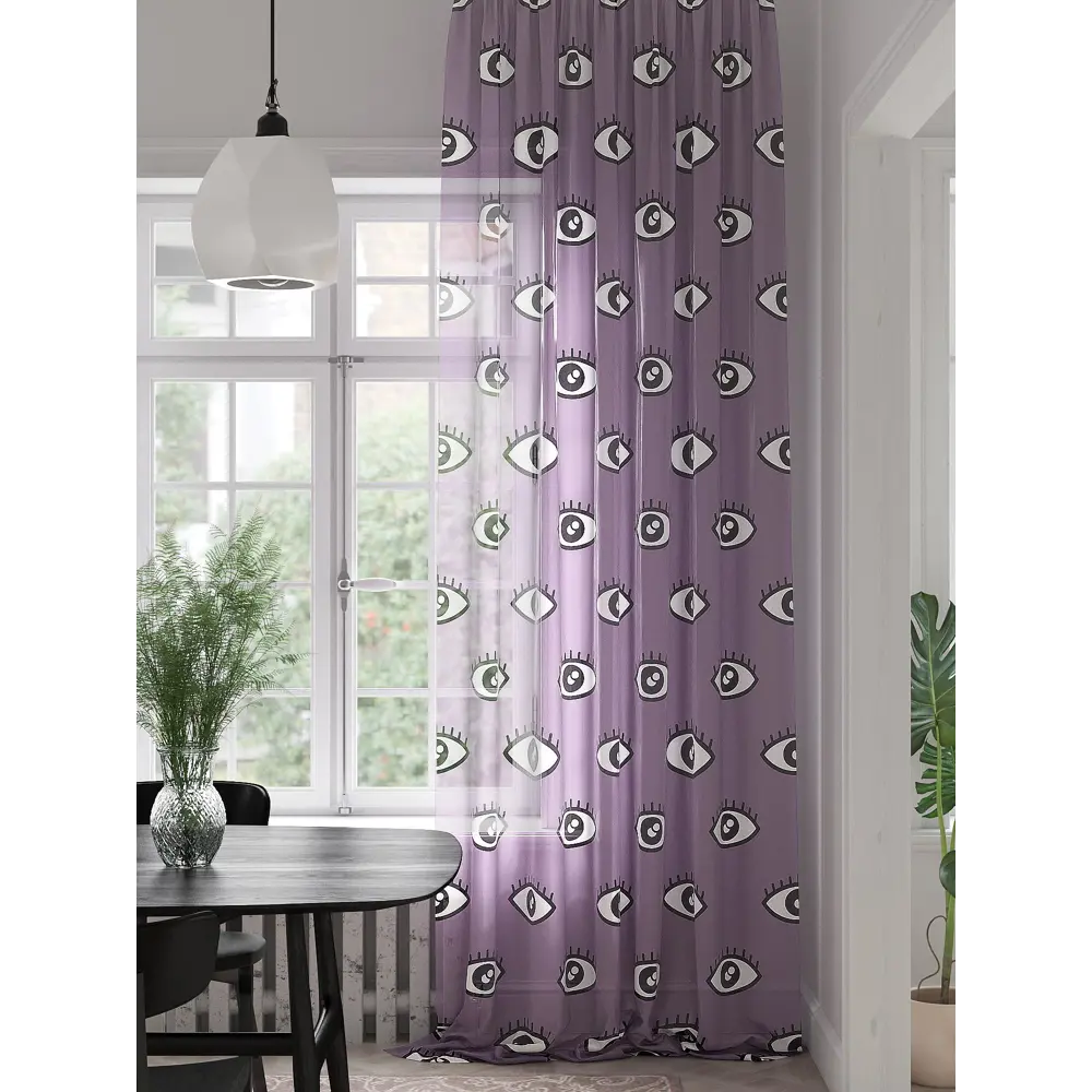 Фото Тюль на ленте At Home Лиментор 150x280 см вуаль цвет белый AA974415