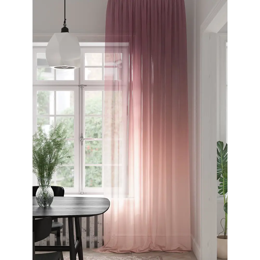 Фото Тюль на ленте At Home Шемтинс 150x280 см вуаль цвет розовый AA974351 Фото Тюль на ленте At Home Шемтинс 150x280 см вуаль цвет розовый AA974351