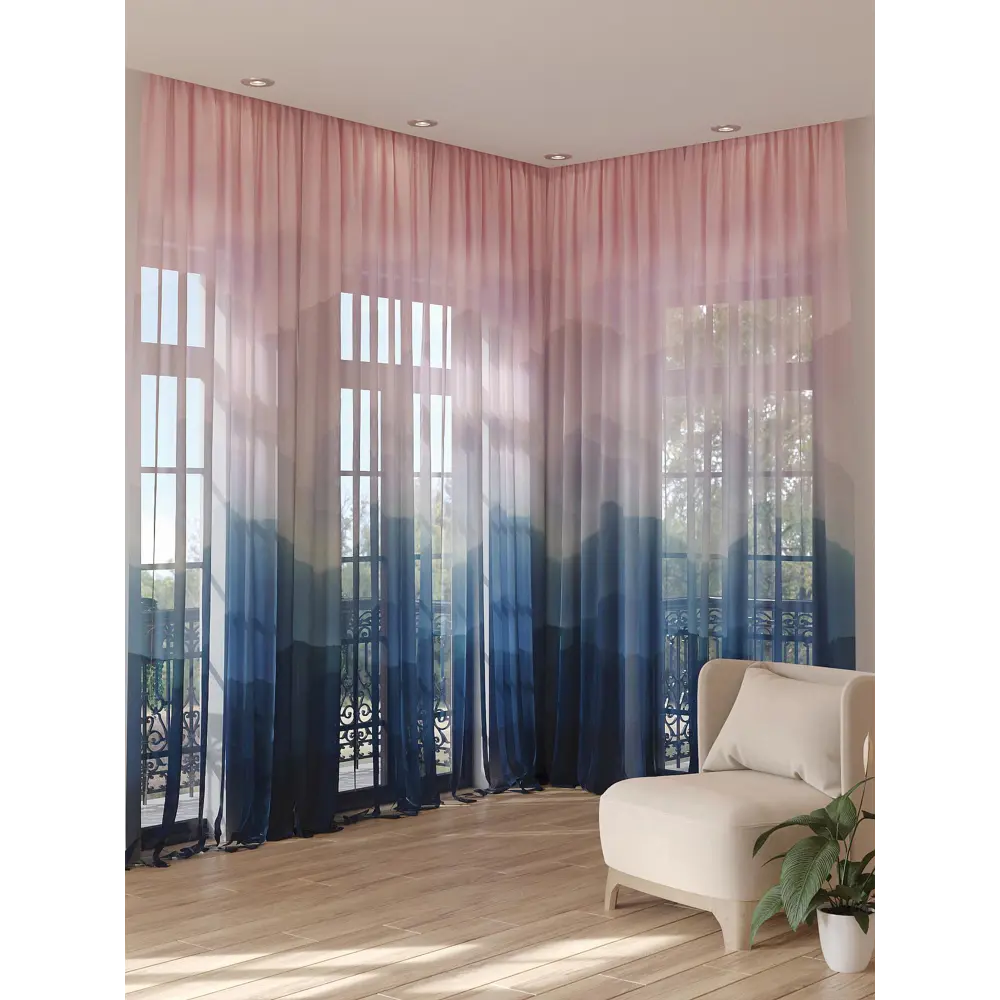 Фото 3 Тюль на ленте At Home Френтос 150x280 см вуаль цвет розовый AA974411 Фото 3 Тюль на ленте At Home Френтос 150x280 см вуаль цвет розовый AA974411