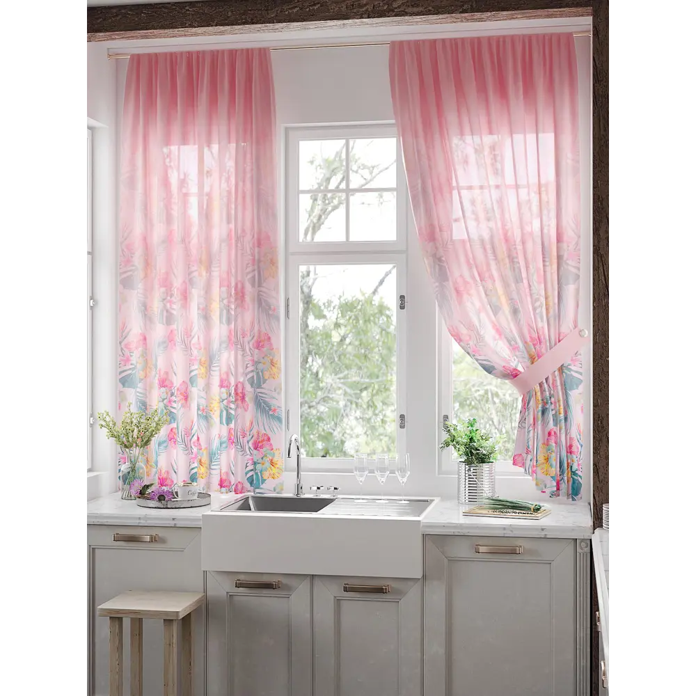 Фото 3 Тюль на ленте At Home Хартвирс 150x180 см вуаль цвет бирюзовый AA930729 Фото 3 Тюль на ленте At Home Хартвирс 150x180 см вуаль цвет бирюзовый AA930729