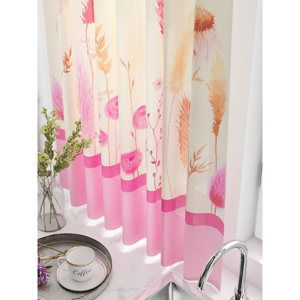 Фото 2 Тюль на ленте At Home Лефертос 150x180 см вуаль цвет розовый AA930657