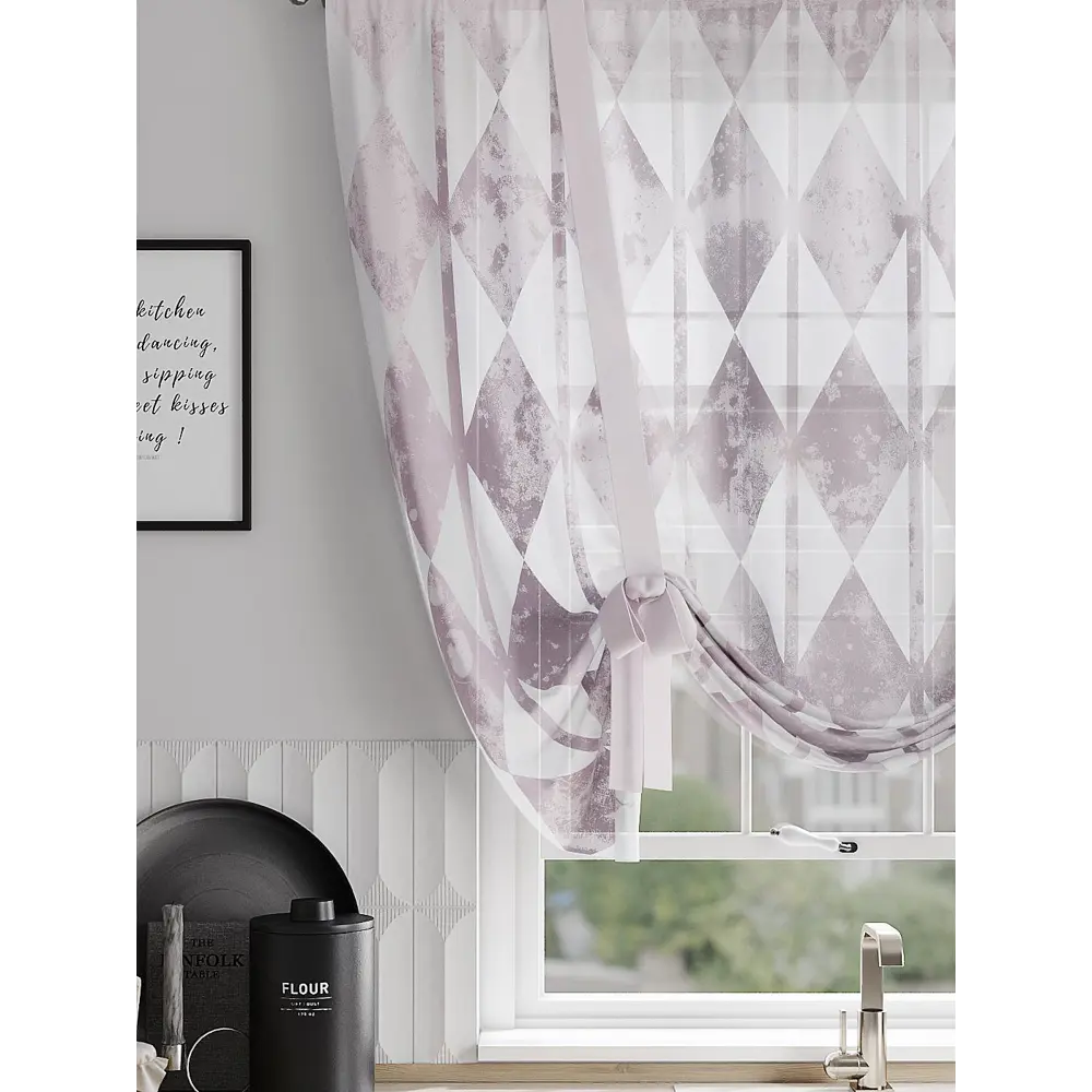 Фото 3 Тюль на ленте At Home Ланимирк 150x150 см вуаль цвет розовый AA518066 Фото 3 Тюль на ленте At Home Ланимирк 150x150 см вуаль цвет розовый AA518066