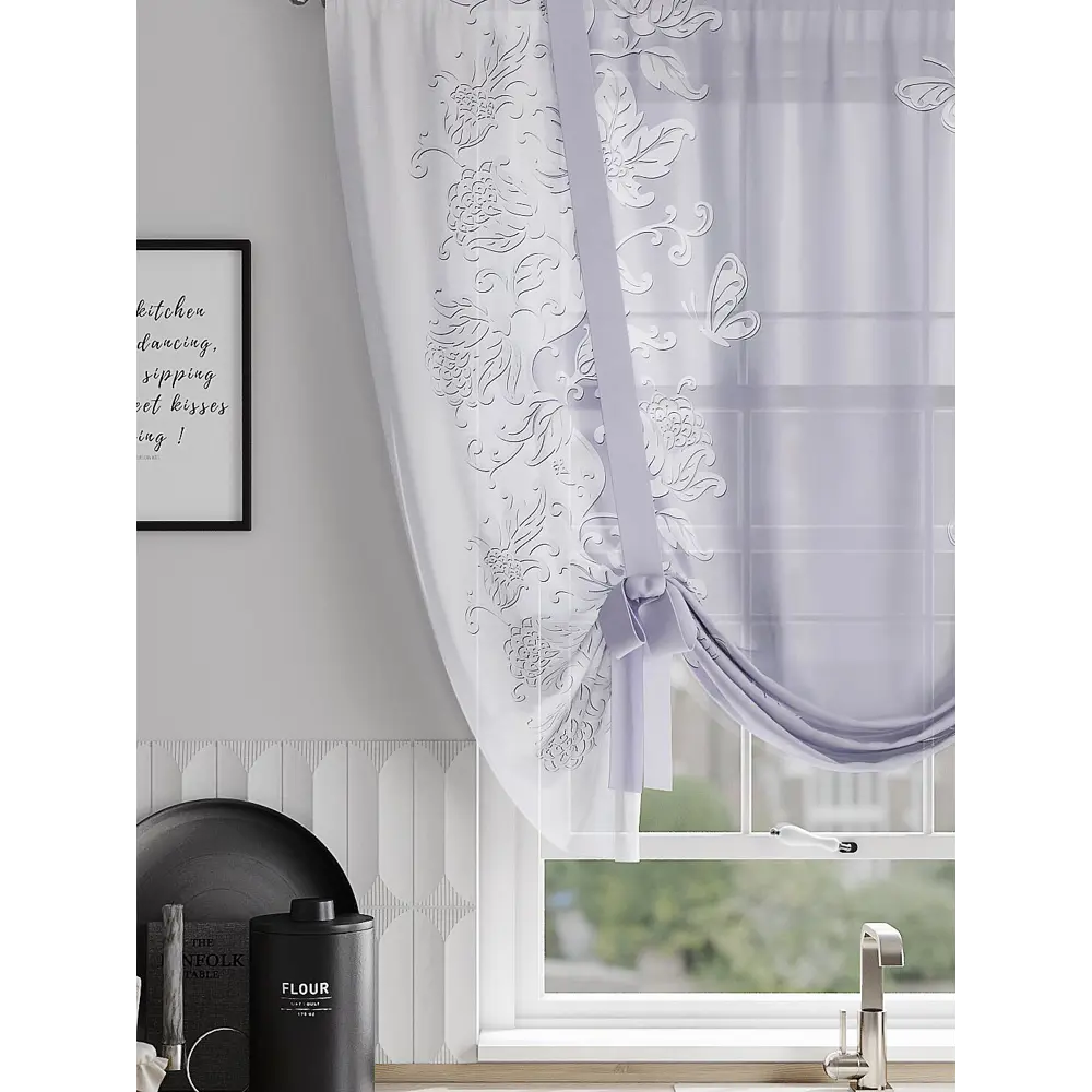 Фото 3 Тюль на ленте At Home Норимикс 150x150 см вуаль цвет белый AA518099 Фото 3 Тюль на ленте At Home Норимикс 150x150 см вуаль цвет белый AA518099