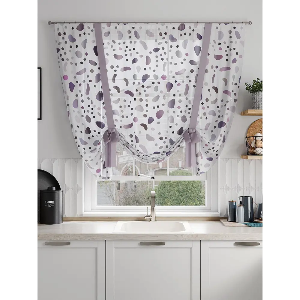 Фото 2 Тюль на ленте At Home Шинкерс 150x150 см вуаль цвет фиолетовый AA518102 Фото 2 Тюль на ленте At Home Шинкерс 150x150 см вуаль цвет фиолетовый AA518102