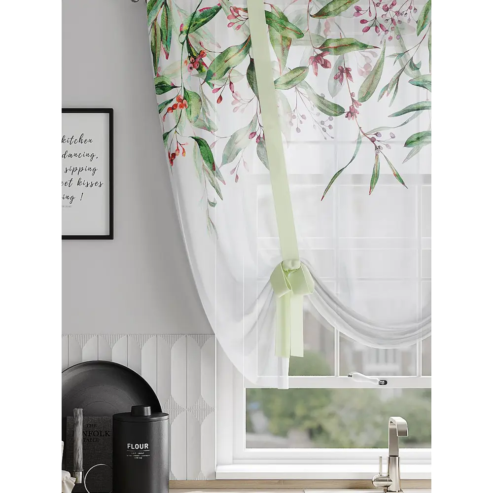 Фото 3 Тюль на ленте At Home Шенкрил 150x150 см вуаль цвет зеленый AA518022 Фото 3 Тюль на ленте At Home Шенкрил 150x150 см вуаль цвет зеленый AA518022