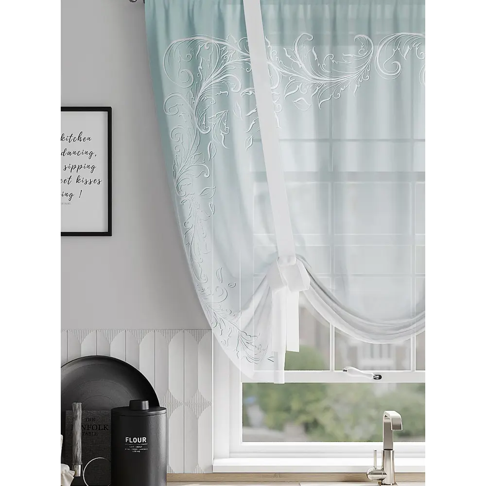 Фото 3 Тюль на ленте At Home Марнив 150x150 см вуаль цвет белый AA518116 Фото 3 Тюль на ленте At Home Марнив 150x150 см вуаль цвет белый AA518116