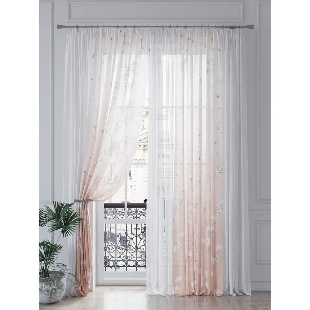 Фото 4 Тюль на ленте At Home Фелхенс 150x260 см вуаль цвет белый/оранжевый AA542068 Фото 4 Тюль на ленте At Home Фелхенс 150x260 см вуаль цвет белый/оранжевый AA542068