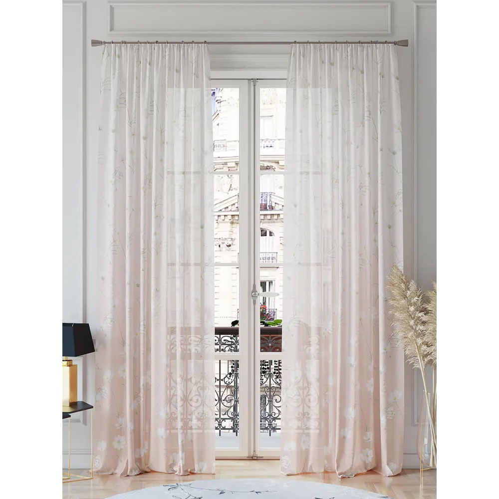 Фото 2 Тюль на ленте At Home Фелхенс 150x260 см вуаль цвет белый/оранжевый AA542068 Фото 2 Тюль на ленте At Home Фелхенс 150x260 см вуаль цвет белый/оранжевый AA542068