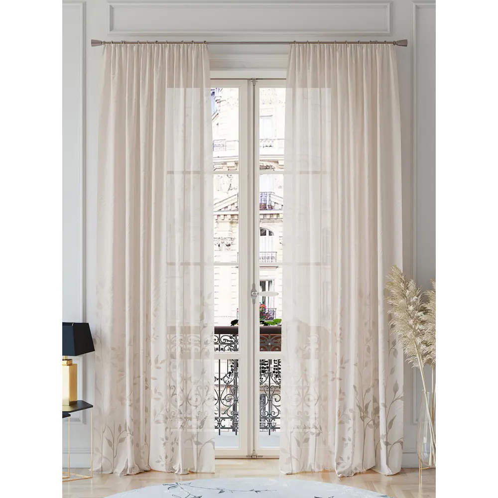 Фото 2 Тюль на ленте At Home Нервиренс 150x260 см вуаль цвет зеленый AA542083 Фото 2 Тюль на ленте At Home Нервиренс 150x260 см вуаль цвет зеленый AA542083
