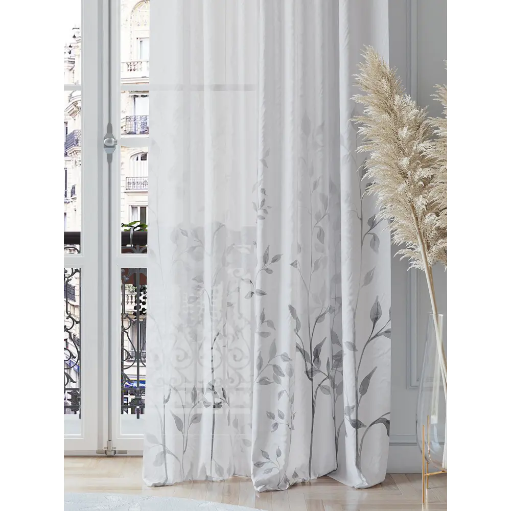 Фото 3 Тюль на ленте At Home Ритенвирс 150x260 см вуаль цвет серебристый/белый/серый AA542084 Фото 3 Тюль на ленте At Home Ритенвирс 150x260 см вуаль цвет серебристый/белый/серый AA542084