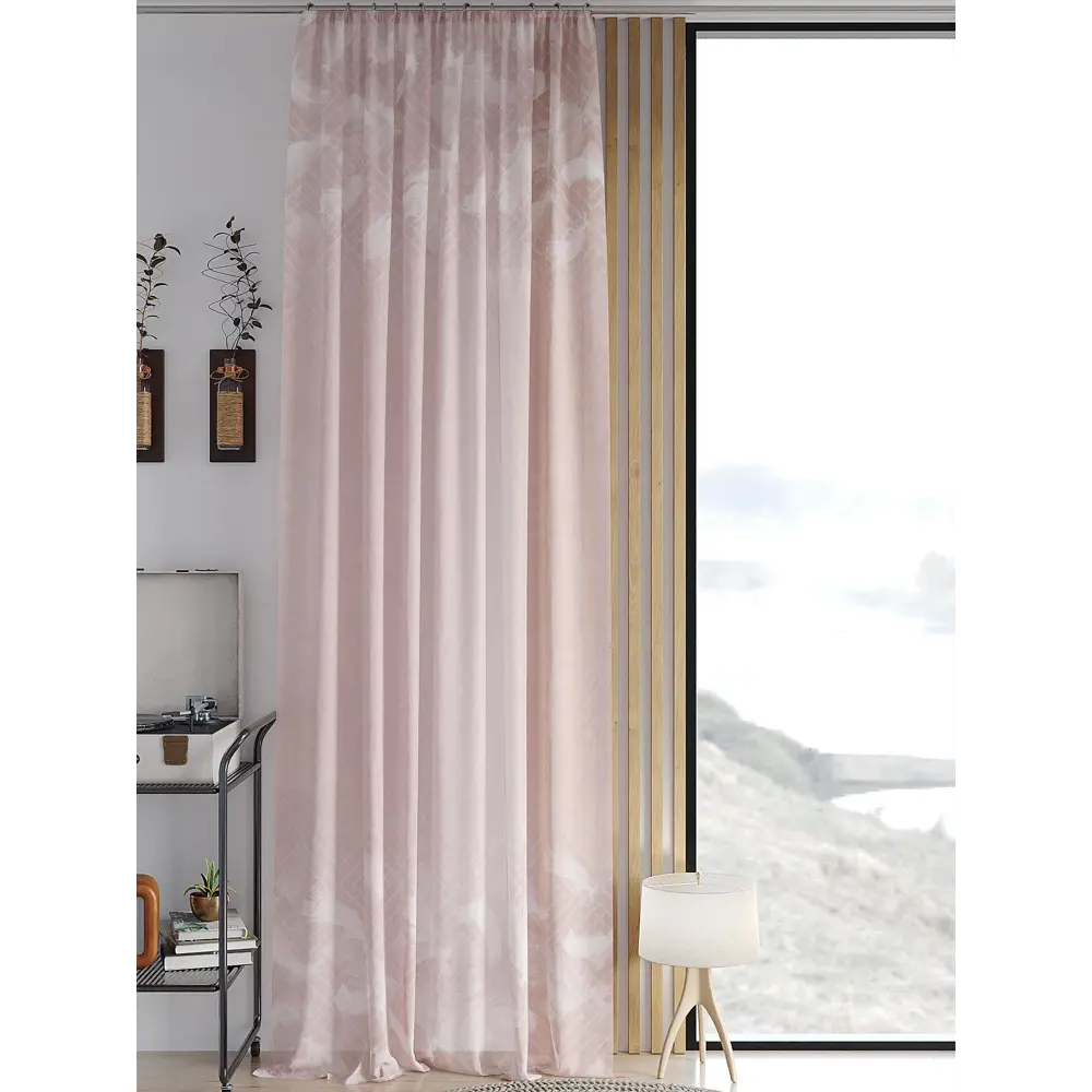 Фото Тюль на ленте At Home Лимонкирс 150x260 см вуаль цвет белый AA542019 Фото Тюль на ленте At Home Лимонкирс 150x260 см вуаль цвет белый AA542019