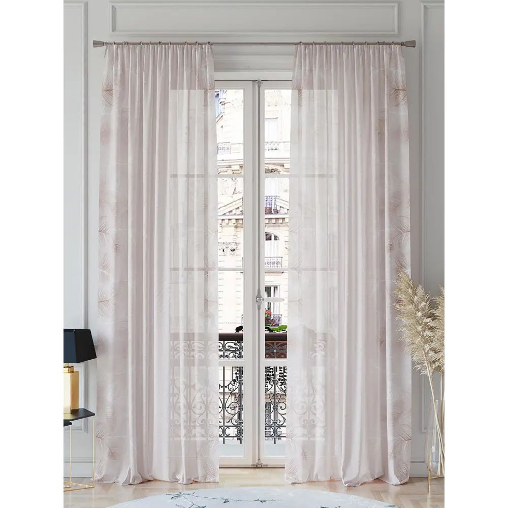 Фото 2 Тюль на ленте At Home Плонрит 150x260 см вуаль цвет белый/зеленый AA542097 Фото 2 Тюль на ленте At Home Плонрит 150x260 см вуаль цвет белый/зеленый AA542097