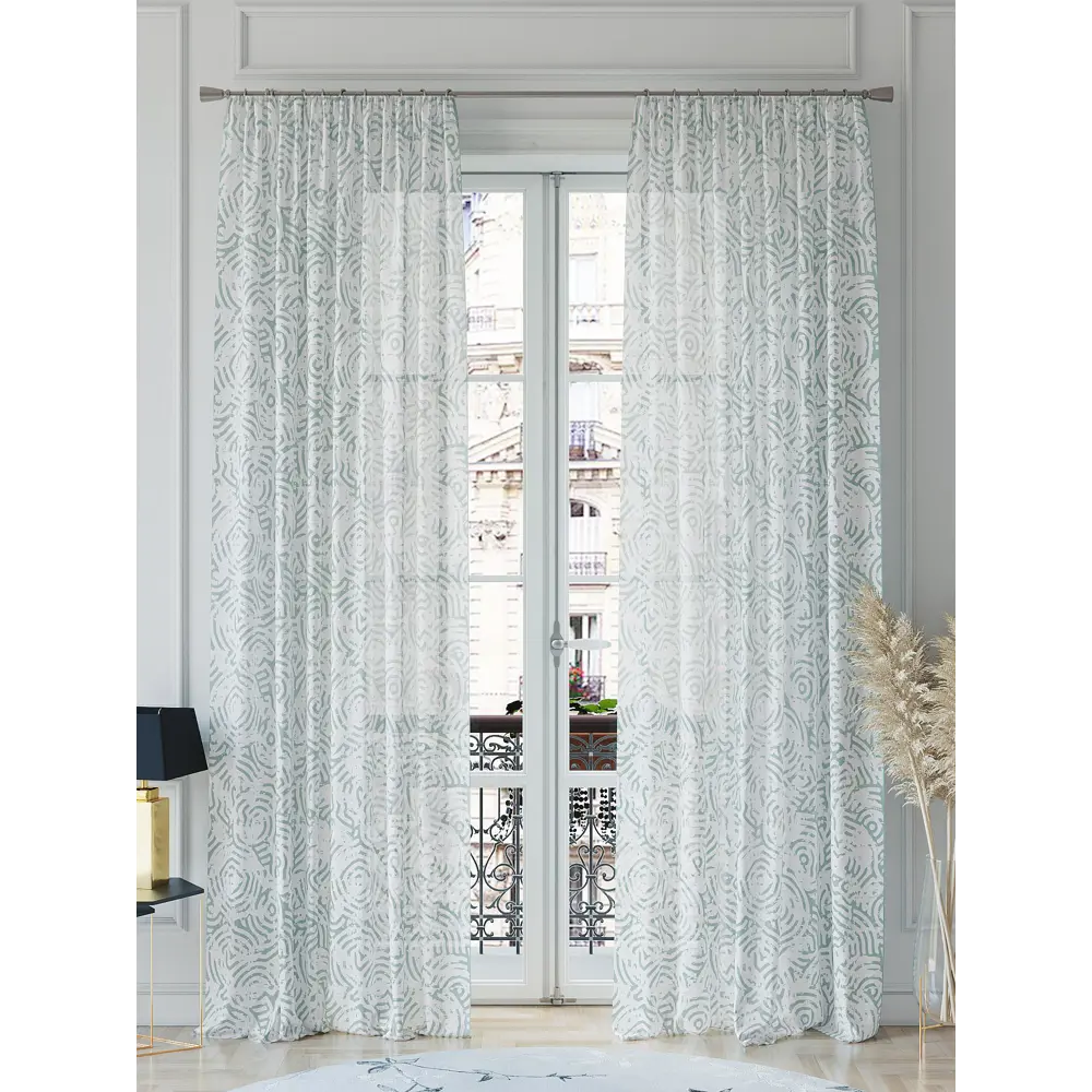 Фото 2 Тюль на ленте At Home Звелтис 150x260 см вуаль цвет белый AA542109 Фото 2 Тюль на ленте At Home Звелтис 150x260 см вуаль цвет белый AA542109