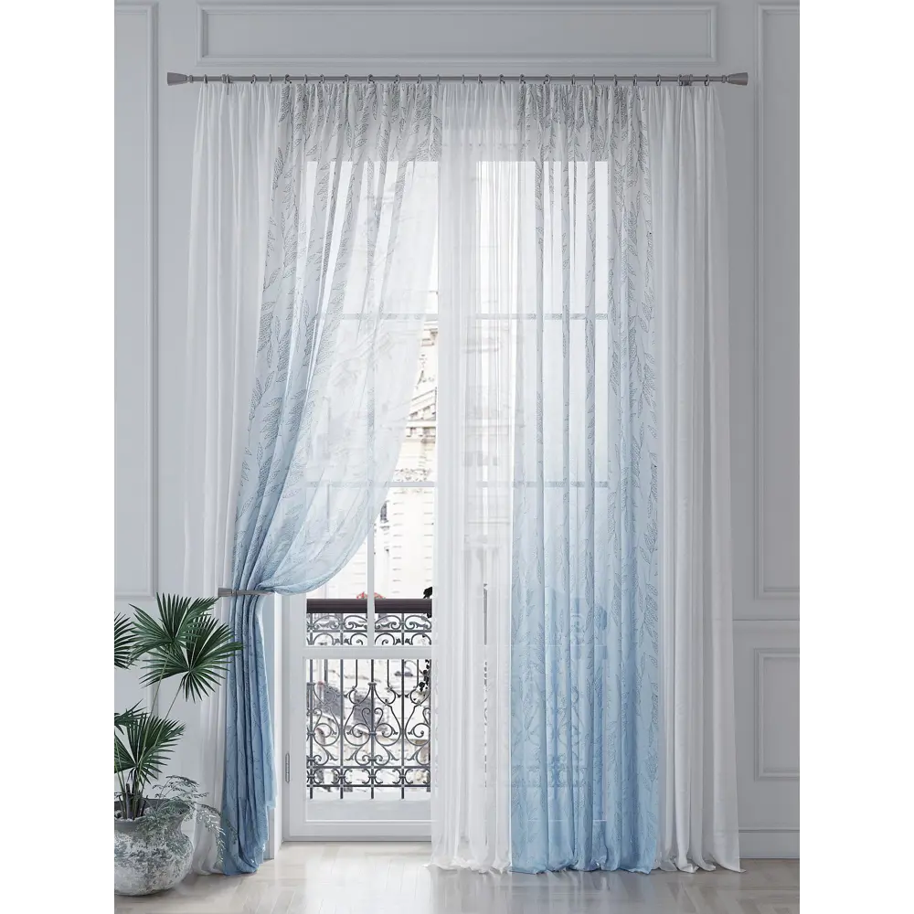 Фото 4 Тюль на ленте At Home Рикомир 150x260 см вуаль цвет серебристый/белый/серый AA542159 Фото 4 Тюль на ленте At Home Рикомир 150x260 см вуаль цвет серебристый/белый/серый AA542159