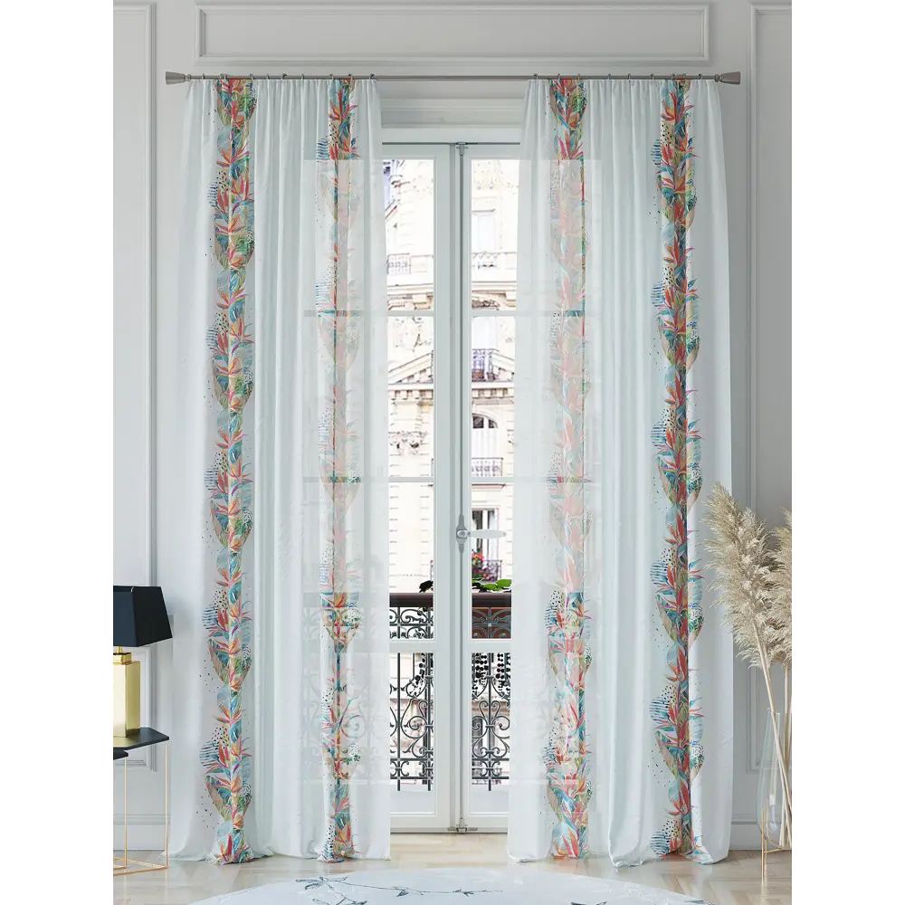 Фото 2 Тюль на ленте At Home Шенкринс 150x260 см вуаль цвет белый/оранжевый/золотой AA542102 Фото 2 Тюль на ленте At Home Шенкринс 150x260 см вуаль цвет белый/оранжевый/золотой AA542102