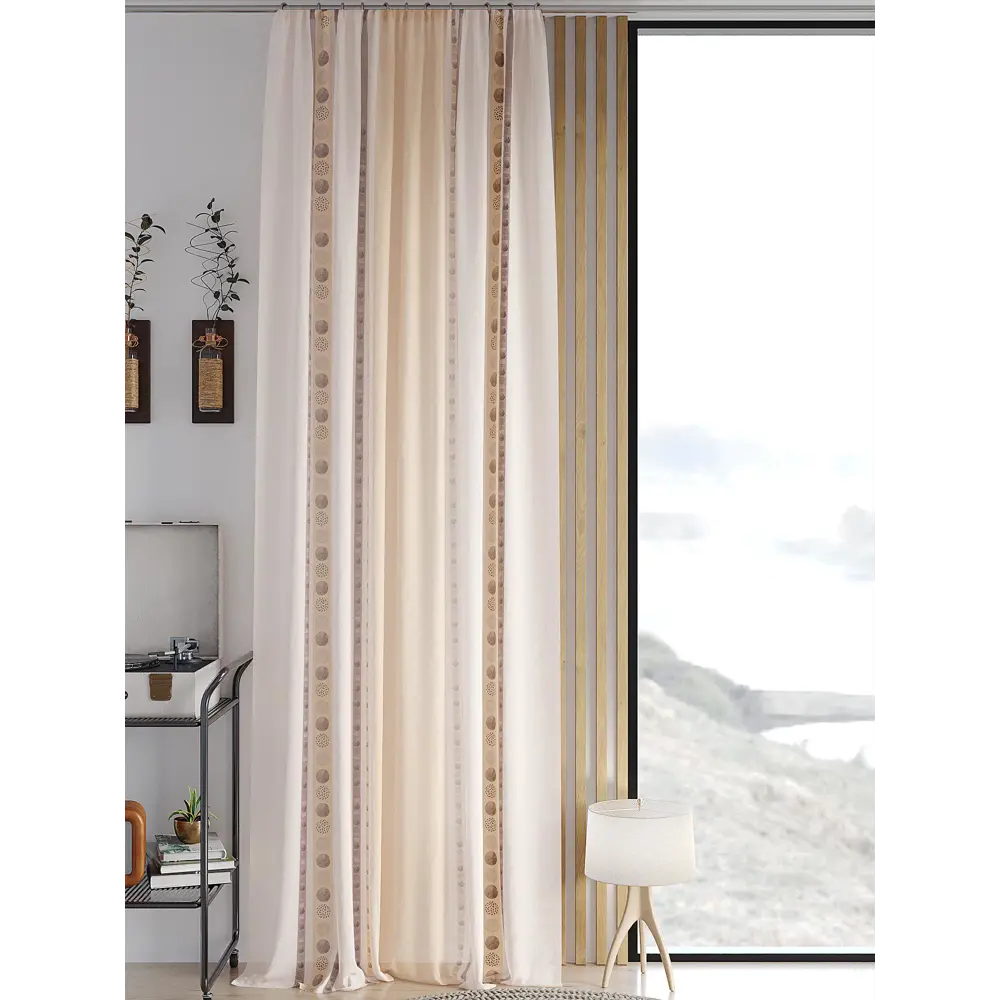 Фото Тюль на ленте At Home Леркмерс 150x260 см вуаль цвет белый/зеленый AA542124 Фото Тюль на ленте At Home Леркмерс 150x260 см вуаль цвет белый/зеленый AA542124